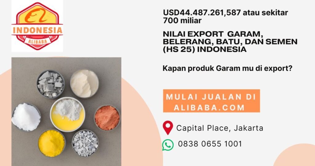 Garam, belerang, batu, dan semen